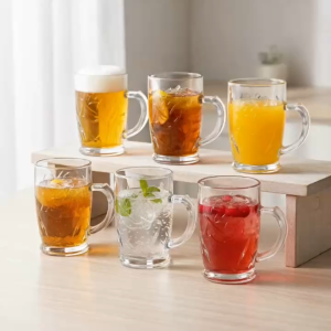 Bộ 12 Ly Thủy Tinh Hoa Văn Bông Hồng TG318 370ml Ly Uống Nước Ly Nước Ép Cao Cấp