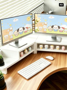 WUBUWEI | Height Adjustable Desk Organizer Wood 2-Layer