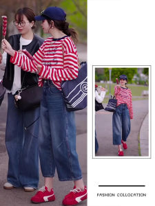 เสื้อยืดคอกลมแขนยาวลายตัวอักษรสำหรับผู้หญิง แฟชั่นฤดูใบไม้ร่วง 2025 ทรงหลวม ระบายอากาศได้ดี ใส่สบาย ผ้าฝ้าย