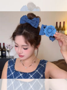 Kẹp Tóc Hoa Thắt Nút AB Mặt Mùa Hè Cho Phụ Nữ Phụ Kiện Tóc Đuôi Ngựa Cao Phụ Kiện Tóc Búp Bê Phụ Kiện Tóc Thời Trang