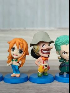 ONE PIECE Mini Figure set - Action Figur Miniatur Topper Kue Pajangan Mainan Luffy Doflamingo Sabo Franky