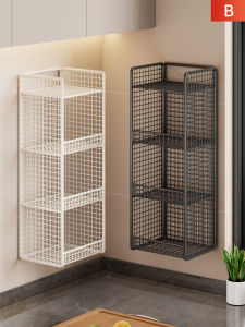 evesigar | Wall Mounted No-drilling Multi-layer Vegetable Storage Shelf
