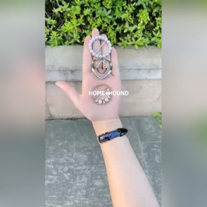 HOME+HOUND T-shirt Crystal Silk Brooch Shawl Rings Clip