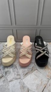 WYN Sandal Wedges Highsole Korea Shoes WG8038