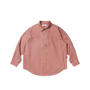 เสื้อเชิ้ตผู้ชาย Vavu ทรงพับแขนยาวสีพื้นพร้อมกระเป๋า ดีไซน์เก๋ไก๋ ทรงพอดีตัว สำหรับใส่ไปทำงานและช่วงฤดูร้อน