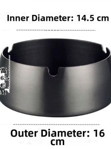 Jiaxun | Oversized Stainless Steel Windproof and Shockproof Ashtray Thickened