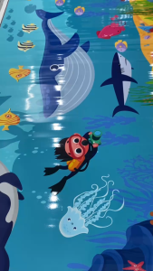 Decal dán tường mẫu sinh vật biển - Trang trí lớp học mầm non