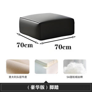 Modern Minimalist Luxury Leather Sofa Combination Top Layer Cowhide Living Room Furniture Comfortable Medium Hardness Seat