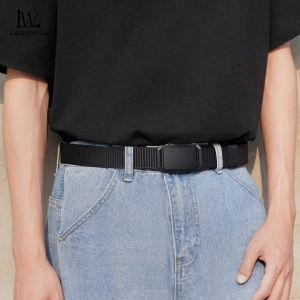 LouisWill เข็มขัดผู้ชายเข็มขัดไนล่อนกลางแจ้งเข็มขัดไนลอนห่วงรัดหมุนได้เข็มขัดปรับได้สองด้านเข็มขัดสองสีเข็มขัดกางเกงผ้าแคนวาสสำหรับกีฬาเยาวชนเรียบง่ายเข็มขัดรัดเอวที่สวยงาม