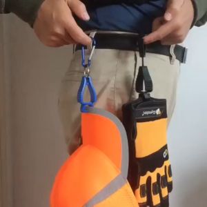 คลิปหนีบเข็มขัดถุงมือ ที่แขวนที่ใส่ถุงมือป้องกันการสูญหาย ง่ายต่อการพกพาถุงมือทํางาน สีสันสดใสหนา 0.2 มิลลิเมตร