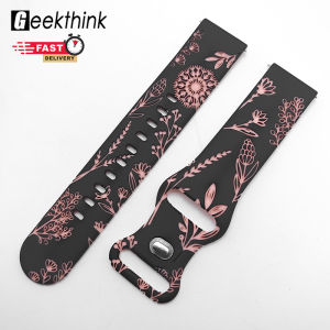 GEEKTHINK Women 20mm Universal Silicone Strap for Galaxy Watch 7 6 5 4 40mm 44mm for Galaxy 6/4 Classic 42/43/46/47mm Galaxy 5 pro Band for Huawei Watch 2 GT2 42mm For Amazfit