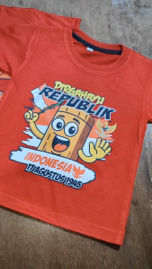 Code8.id Kaos Anak Edisi Hari Kemerdekaan Indonesia 17 Agustus Karakter Kartun Lucu 1 - 10 Tahun