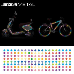 SEAMETAL 20/40pcs Car Sticker Saft Warning Hub Decorative Strips Tire Rim Luminous Sticker