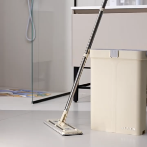 【SG Seller】Lab Cosi Hands-Free Mop Bucket Set Double-Sided Cleaning Hangable Design Smooth Pull-Out Spray Function Hair-Resistant Portable Design Suitable for Wet/Dry Use on All Floor Types and Windows A Must-Have for Home Floor Cleaning