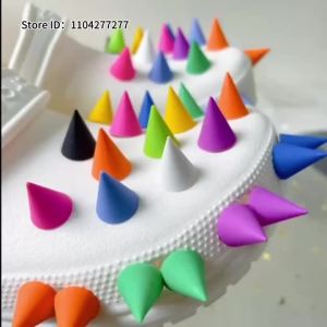 Multi-color Rivets Small Cone Series PVC Shoe Charms Accessories DIY Sandals Buckle Decorations for Kids Party X-mas Gifts