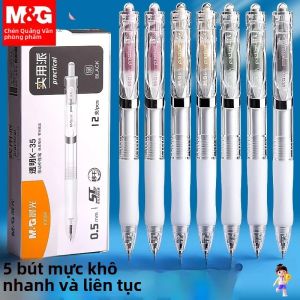 Bút Gel M&G ST Nib Push Action 0.5mm Mực Đen Khô Nhanh Có Thể Nạp Mực Dùng Cho Học Sinh Và Văn Phòng