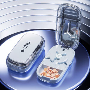 Newest Pill Cutter Adjustable Precise Cutting One Third with Hidden Sharp Blade for Multiple Tablet Portable Medicines Splitter