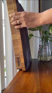 Teak Small End Grain Exotic Cutting Board with juice grooves CX3002