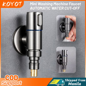 KOYOT 304 Stainless Steel Mini Washing Machine Faucet Full-automatic Anti Falling Water Stop Valve 1/2 Adapter