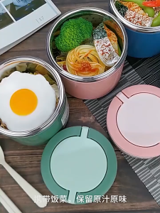 【Local Shipping】Vogvigo 630/1000ML Portable Stainless Steel Breakfast Cup Soup Bowl Thermos Storage Box Sealed Bento Box with Handle Rice Box Glass Cold Storage