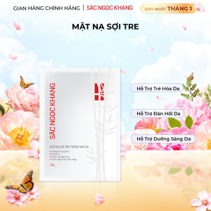 Mặt Nạ Dưỡng Trắng Sắc Ngọc Khang Chiết Xuất Từ Sợi Tre Cung Cấp Độ Ẩm Duy Trì Làn Da Mềm Mượt Và Tăng Khả Năng Đàn Hồi Cho Da II