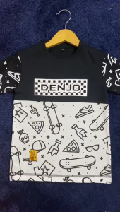 SETELAN BAJU KAOS APLIKASI ANAK LAKI-LAKI 1-10 TAHUN COTTON STELAN ANAK