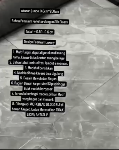 Karpet Lantai Aesthetic Poliester Glossy Uk 200cmx150cm/Karpet Lantai Kamar Tidur Mewah Ringan Tebal