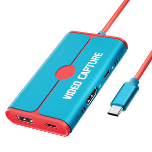 Lemorele | Lemorele USB 3.0 Video Capture Card With 100W PD USB-C to HDMI/USB Video Grabber for Game Recording Teaching Live Streaming