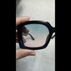 Aksesoris Kacamata Fashion Masa Kini Terbaru Model Frame Kotak Besar Tebal Lensa Gradasi Hijau Pink Anti Silau Debu OOTD KEREN FASHION WANITA