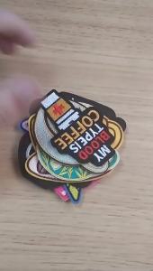 Drinks Coffee Patch Clothing Thermoadhesive Patches For Clothing Stickers Cartoon Food Embroidered Patches On Clothes Stripes