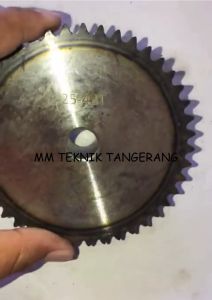 Sprocket RS 25 x 43 T Gear Rantai Single Gir gigi Z 43T RS25 -1 25Z43 25X43T 25-1 tipe B