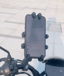 Motorcycle Phone Mount Anti Shake Shockproof Bicycle Riding Holder Clip Stand Handlebar Bracket Universal Rotation Bike