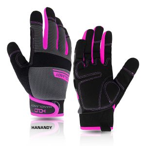 HANDLANDY Nữ Tiện Ích Găng Tay Làm Việc Linh Hoạt Thoáng Khí Mỏng Màn Hình Cảm Ứng Tương Thích Thợ Cơ Khí Sân Găng Tay Làm Việc Với Spandex Lưng