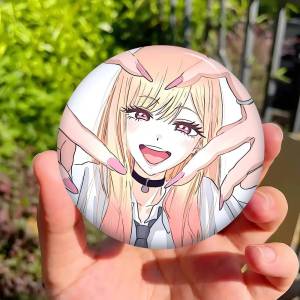 Mesuca | Comics My D-Dress Up Darling Badges Round Cartoon Brooch Clothes Backpack Accessories Lapelnd Laserh