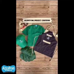 Carnaval Series | Kostum Point Coffee FREE Topi | Baju Anak Karnaval Barista Indomaret | Azzafran