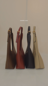 NEW EazyPeazy Double Zip Hobo Bag (Shoulder Bag Office Work Bag Hand Bag Leather Ladies Bag)