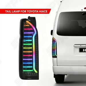 Toyota Hiace (2005-2018) RGB Rainbow Tail Lamp Tail Light Taillamp Taillight LED DRL Daylight Brake Light Running Signal Light Lamp Welcome Light Hi-Ace Van 2005 2006 2007 2008 2009 2010 2011 2012 2013 2014 2015 2016 2017 2018