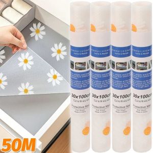 50M EVA Cabinet Pads Thicken Cupboard Non-Slip Mat Refrigerator Waterproof Pad Non Adhesive Drawer Liner Dustproof Covers