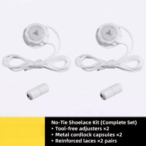 6pcs Set/1 Pair Boomerang Style No-Tie Shoe Locks Quick-Adjust Rotating Buckles for Running/Hiking Shoes