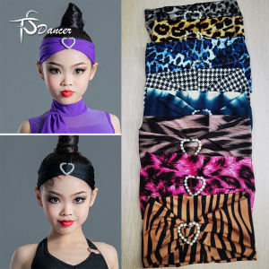 Kids Latin Dance Pearl Hair Band Dance Headdress Female Performance Competition Headband Accessories Easiest for Match Headscarf Ornament