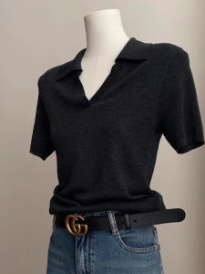 Minimalist Elegant Slim V-Neck T-Shirt