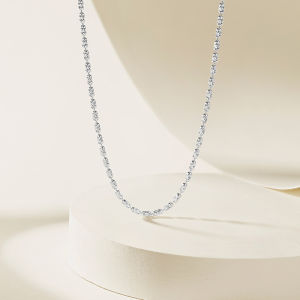 ZHOU LIU FU 周六福 S925 Sterling Silver Necklace Cross Chain Hip-Hop Chain Timeless Jewelry Gift for Women Her Male Boy 40CM/42CM/45CM D0516187