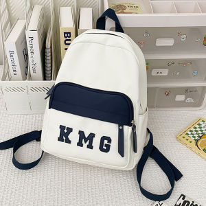 Amanko Childrens Travel Backpack Soft Polyester Material Pure Color Design Vertical Square Shape Waterproof Zipper Closure