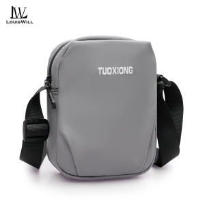 LouisWill Men Bag Fashion Multi Layer Mini Phone Bag Casual Diagonal Lightweight Shoulder Bags Outdoor Waterproof Sport Street Cross Body Bag