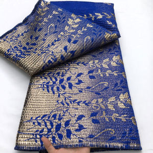 2025 Nigerian Jacquard Lace Fabric African French Brocade Lace Fabric High Quality 5 Yards Gilding Elegant Dress for Women A4317