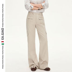 Low Waist Cargo Pants Womens Loose Straight Leg Casual Trousers Multi Pockets American Retro Style Autumn New Arrivals