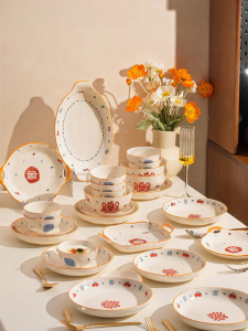 mornenjoy | Underglaze Color Ceramic Dinnerware Set