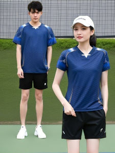 Quick Dry Badminton Uniform Set for Men And Women with Collar Ping Pong Shirt Summer Top Sports Team Uniform Volleyball New Model