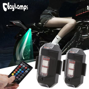 RGB Led Car Strobe lights Motorcycle Lights LED Flash Position Wireless  Light 7 Colors Turn Signal LED For Car Bike