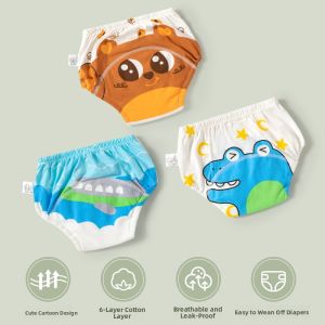 Breathable Washable Training Pants for Boys And Girls Baby Urine Barrier Underwear Summer Thin Childrens Cotton Innerwear